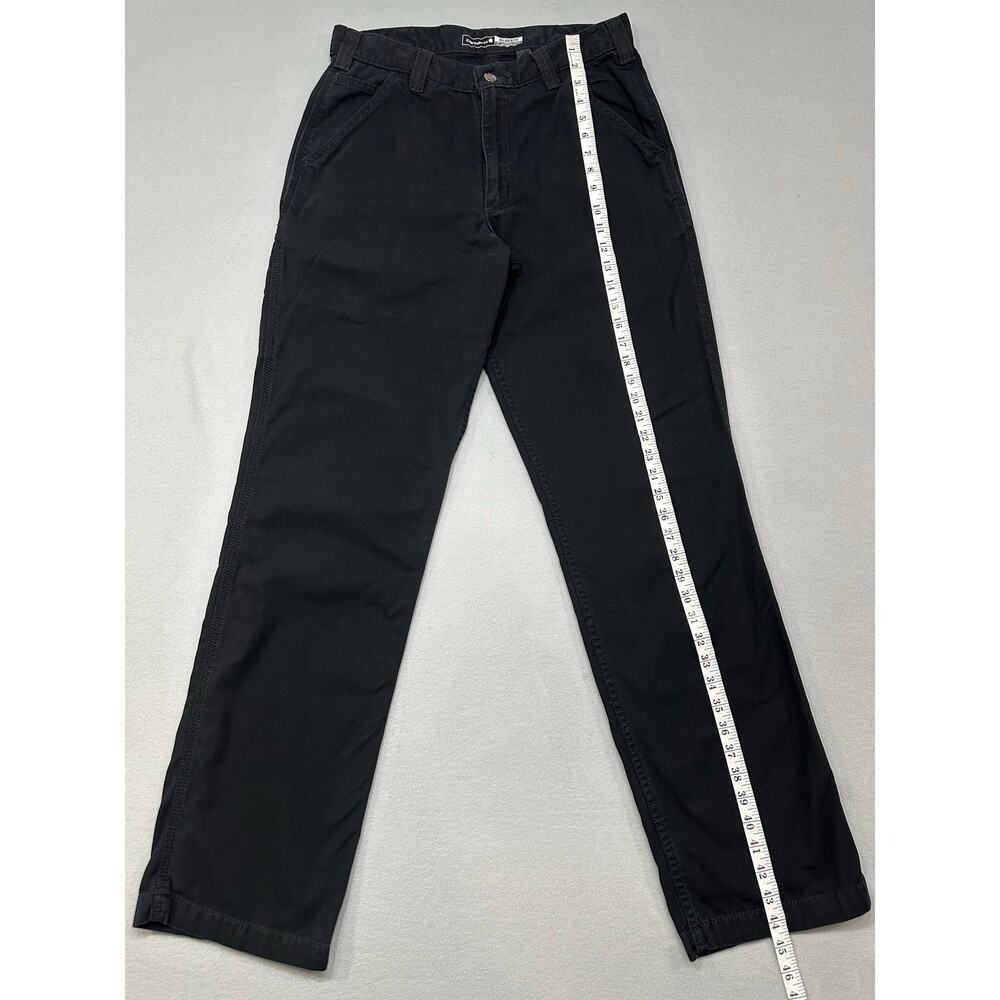 Carhartt Rugged Flex Relaxed Fit Canvas Work Pants Black 32x34 Workwear - Picture 10 of 15